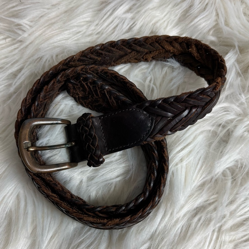 Full Grain Leather Braided Belt Men’s 36 Made in Turkey‎